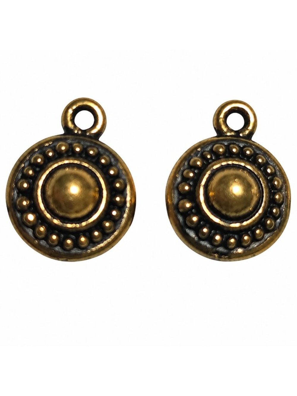 Vintage Medallion Earrings Decorative Beaded Design Tribal Ethnic Jewelry DIY